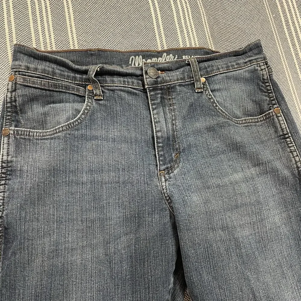 Wrangler Retro Relaxed Fit Boot Cut Jeans Mens 32x31 Blue Light Stretch